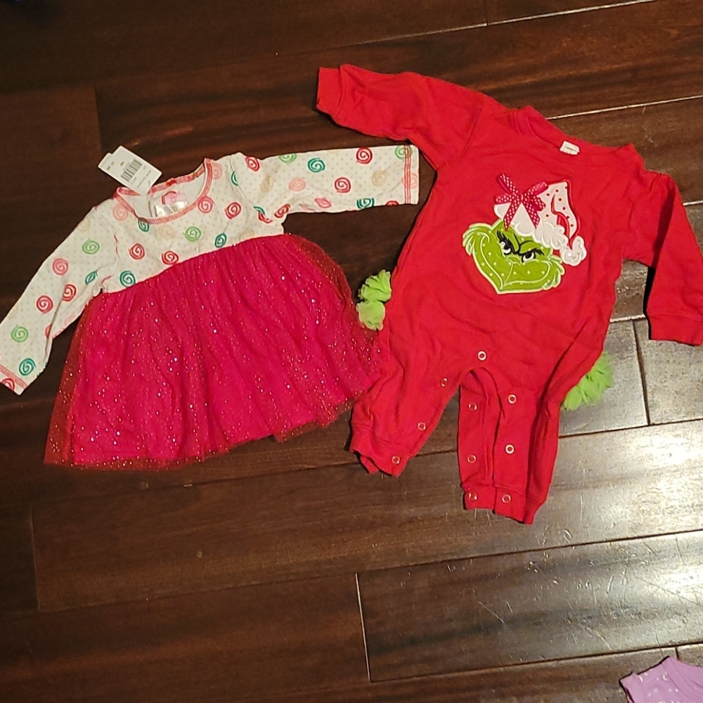Christmas dress and Pajama Bundle